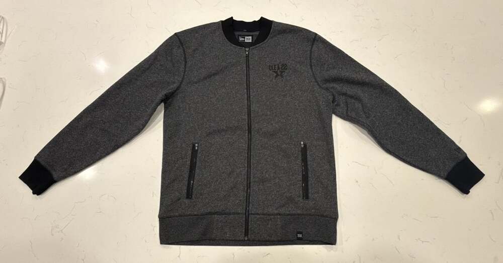 New Era French Terry Baseball Full-Zip Size L Dark Gray Jacket